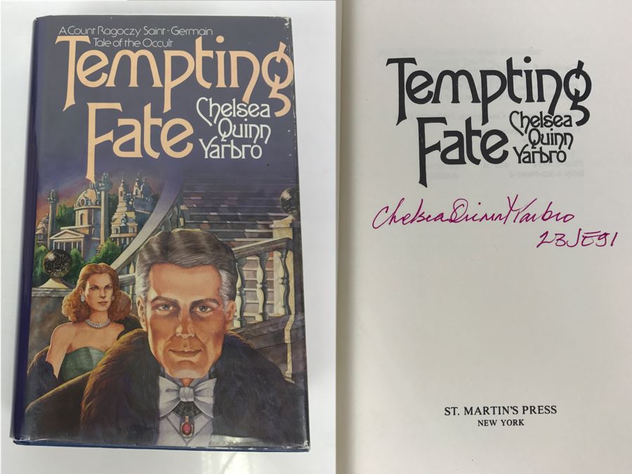 Signed Hardcover Book Tempting Fate By Chelsea Quinn Yarbro [Photo 1]