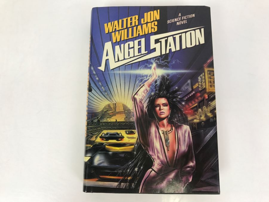Signed First Edition 1989 Hardcover Book Angel Station By Walter Jon Williams [Photo 2]