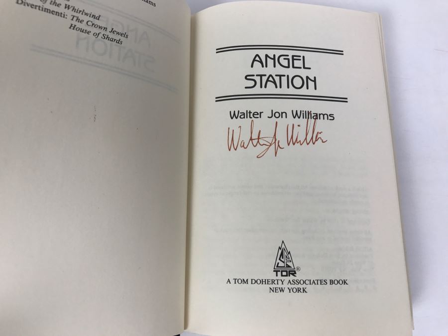 Signed First Edition 1989 Hardcover Book Angel Station By Walter Jon ...