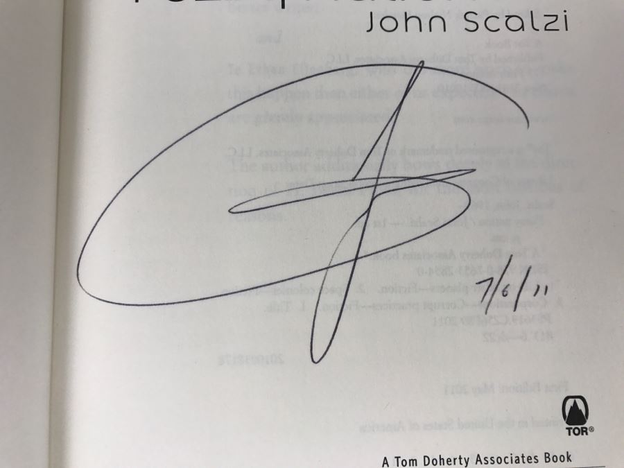 Signed First Edition 2011 Hardcover Book Fuzzy Nation By John Scalzi [Photo 7]