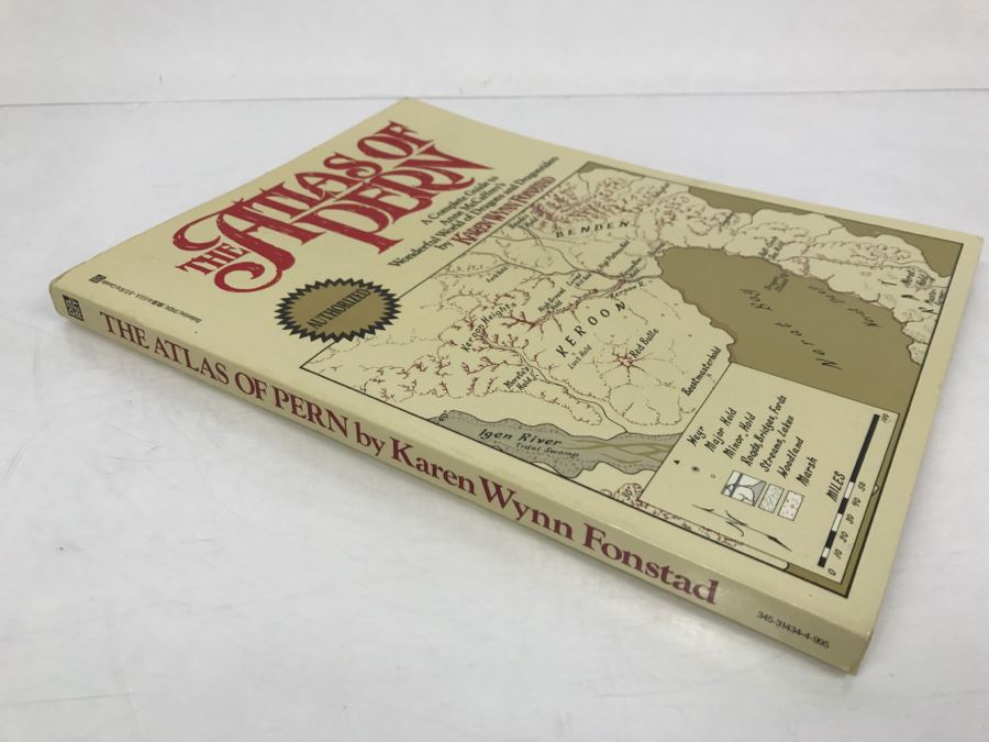 Signed First Edition 1984 Book The Atlas Of Pern By Karen Wynn Fonstad - Signed By Anne McCaffrey [Photo 3]