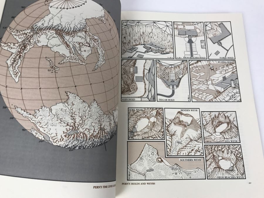 Signed First Edition 1984 Book The Atlas Of Pern By Karen Wynn Fonstad - Signed By Anne McCaffrey [Photo 11]