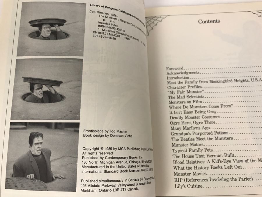 Vintage 1989 Book The Munsters Television's First Family Of Fright By Stephen Cox [Photo 6]