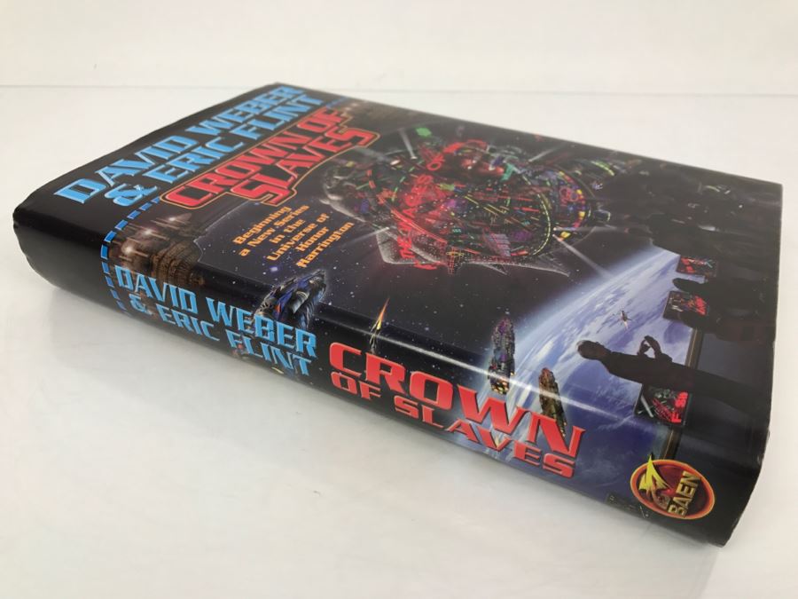 Signed First Printing 2003 Hardcover Book Crown Of Slaves By David Weber And Eric Flint - Signed By David Weber [Photo 3]