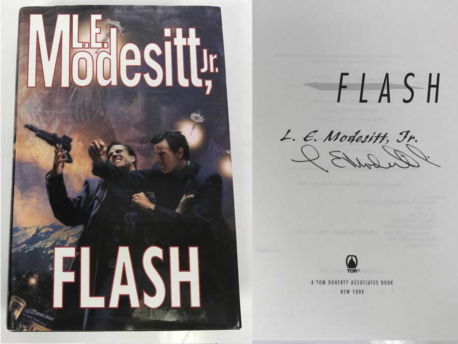 Signed First Edition 2004 Hardcover Book Flash By L.E. Modesitt, Jr. [Photo 1]