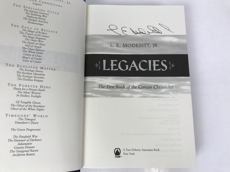 Signed First Edition 2002 Hardcover Book Legacies By L.E. Modesitt, Jr. [Photo 5]