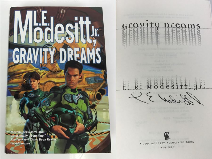 Signed First Edition 1999 Hardcover Book Gravity Dreams By L.E. Modesitt, Jr. [Photo 1]