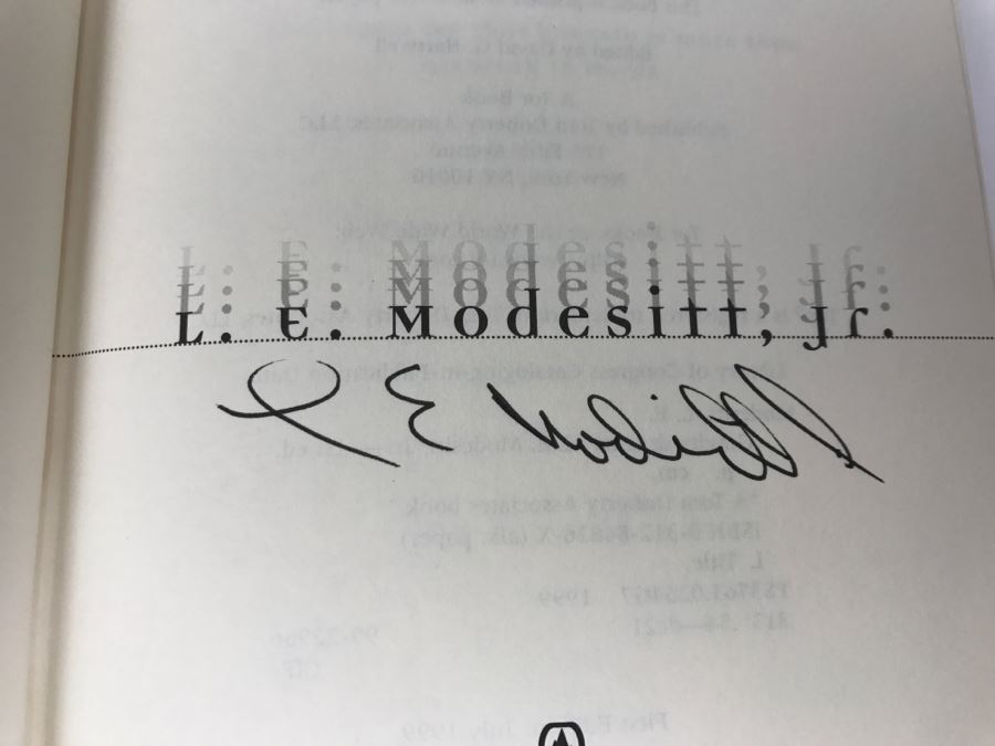 Signed First Edition 1999 Hardcover Book Gravity Dreams By L.E. Modesitt, Jr. [Photo 7]