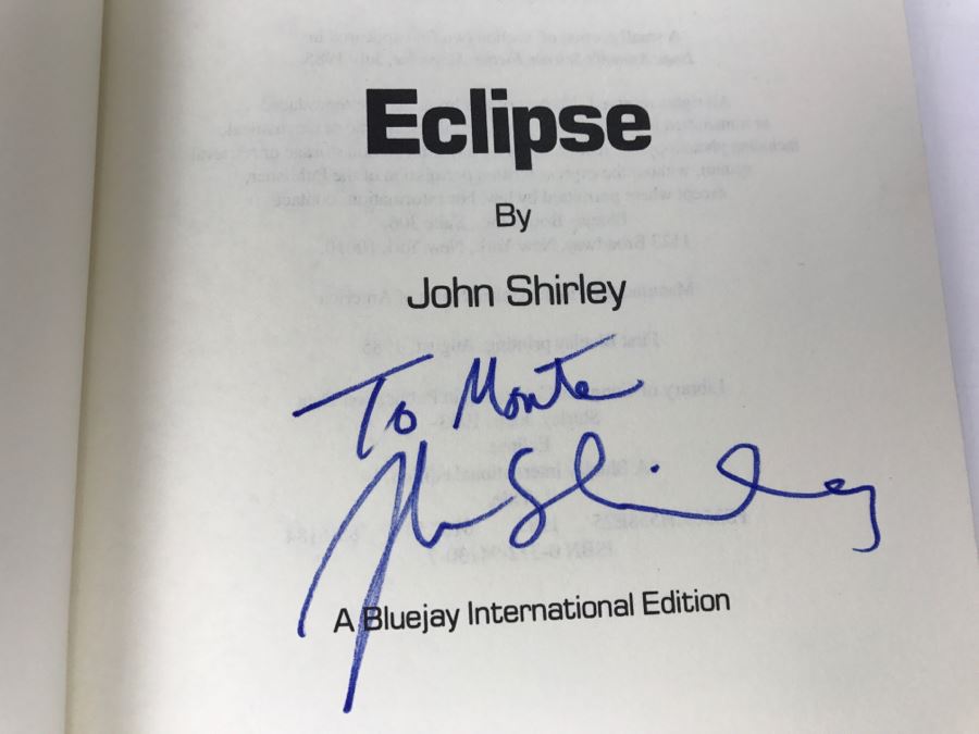 Signed First Bluejay Printing 1985 Hardcover Book Eclipse Volume One A Song Called Youth By John Shirley [Photo 6]