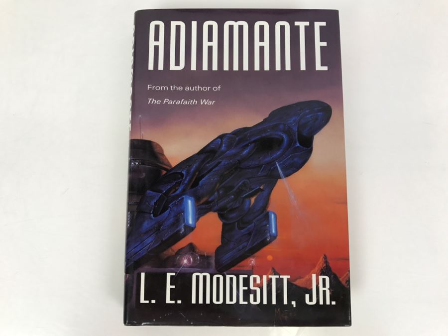 Signed First Edition 1996 Hardcover Book Adiamante By L.E. Modesitt, Jr. [Photo 2]