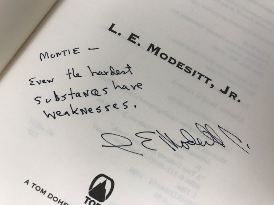 Signed First Edition 1996 Hardcover Book Adiamante By L.E. Modesitt, Jr. [Photo 7]