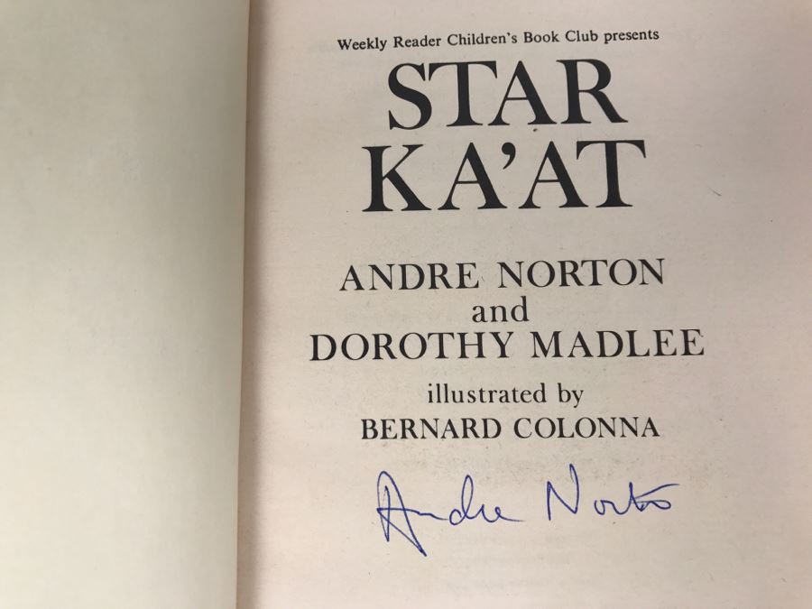 Signed Hardcover Book STAR KA'AT By Andre Norton And Dorothy Madlee (Signed By Andre Norton) [Photo 6]