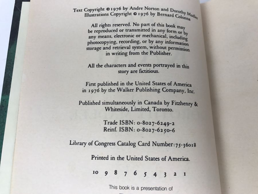 Signed Hardcover Book STAR KA'AT By Andre Norton And Dorothy Madlee (Signed By Andre Norton) [Photo 9]