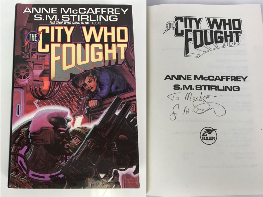 Signed First Printing 1993 Hardcover Book The City Who Fought By Anne McCaffrey And S.M. Stirling (Signed By S.M. Stirling) [Photo 1]