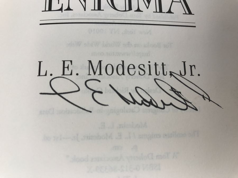 Signed First Edition 1997 Hardcover Book The Ecolitan Enigma By L.E. Modesitt, Jr. [Photo 7]