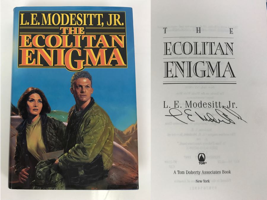Signed First Edition 1997 Hardcover Book The Ecolitan Enigma By L.E. Modesitt, Jr. [Photo 1]