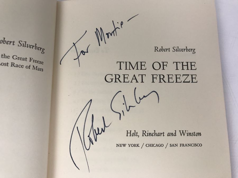 Signed First Edition 1964 Hardcover Book Time Of The Great Freeze By Robert Silverberg [Photo 6]