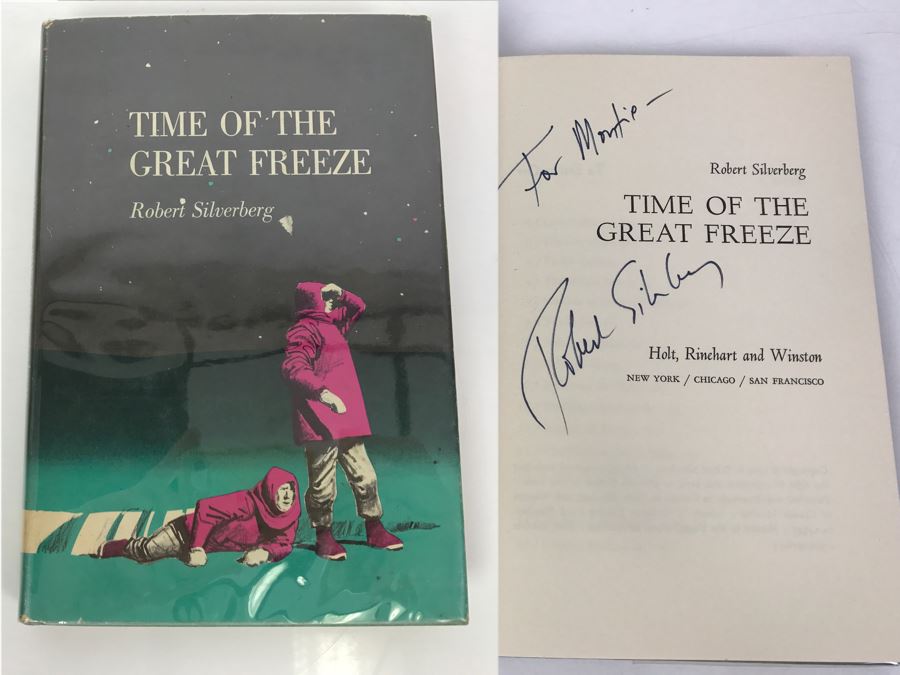 Signed First Edition 1964 Hardcover Book Time Of The Great Freeze By Robert Silverberg [Photo 1]