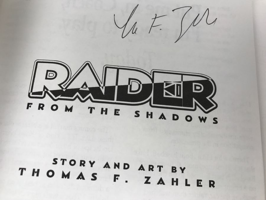 Signed First Printing 2002 Graphic Novel Raider From The Shadows By Thomas F. Zahler [Photo 7]