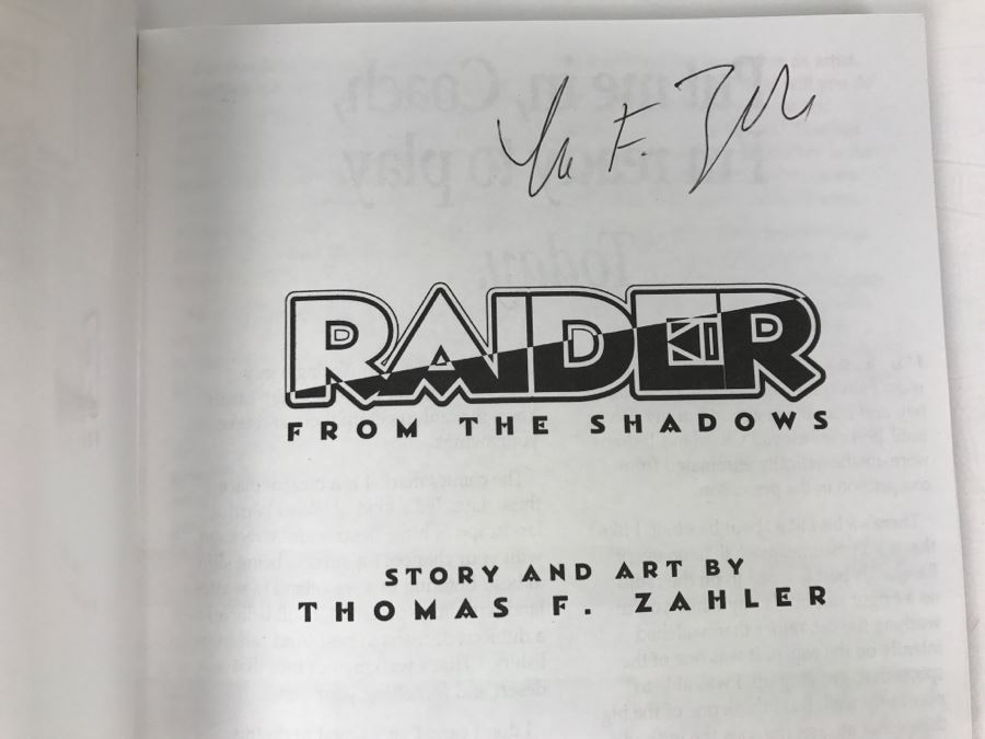 Signed First Printing 2002 Graphic Novel Raider From The Shadows By Thomas F. Zahler [Photo 6]