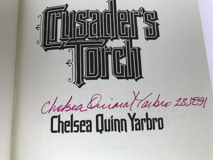 Signed First Edition Hardcover Book Crusader's Torch By Chelsea Quinn Yarbro [Photo 6]