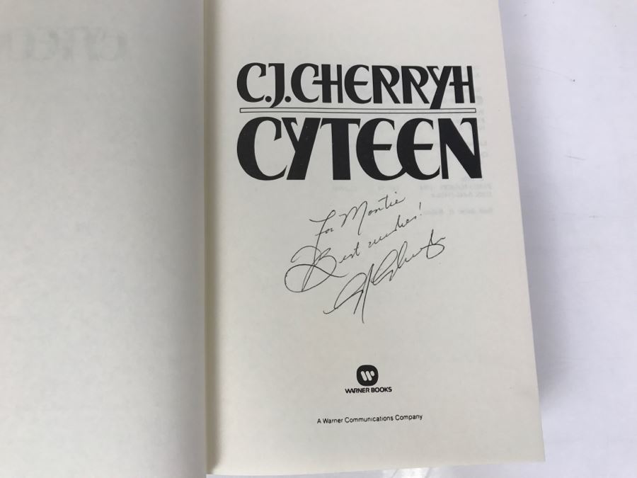 Signed First Printing 1988 Hardcover Book Cyteen By C.J. Cherryh [Photo 5]