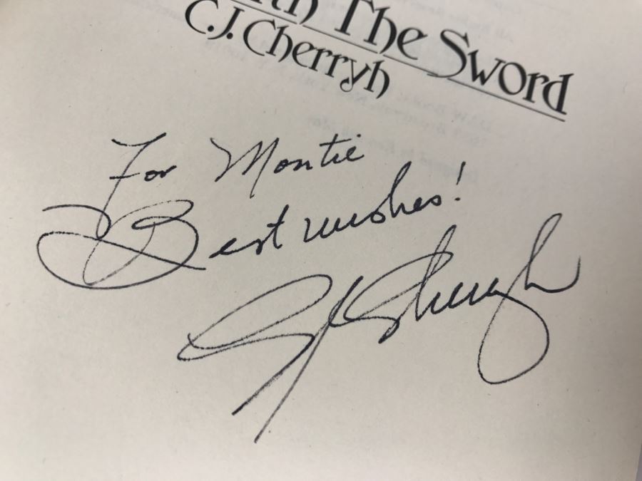 Signed First Printing 1985 Hardcover Book Angel With The Sword By C.J. Cherryh [Photo 7]