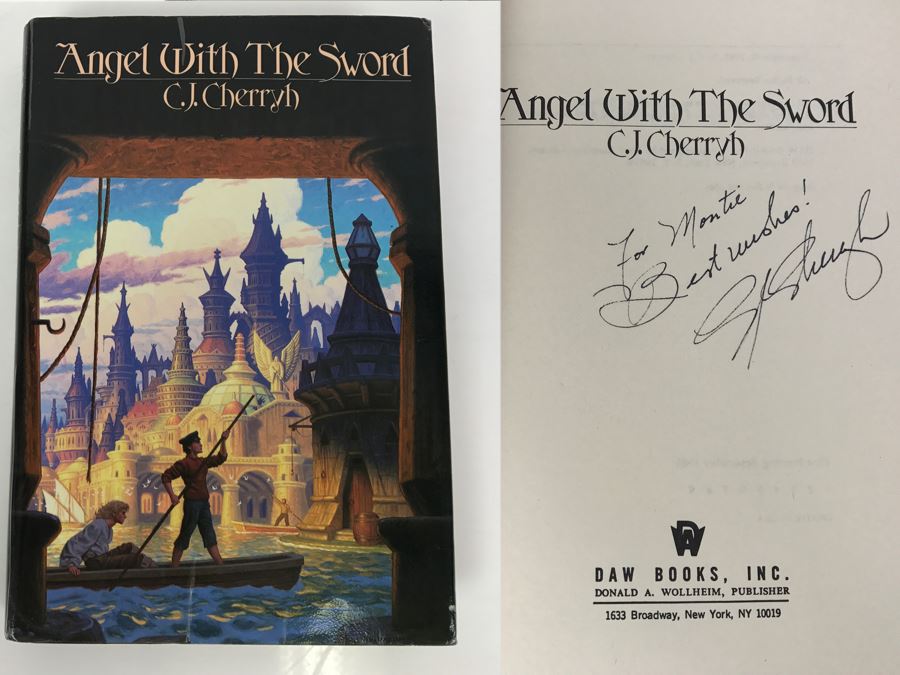 Signed First Printing 1985 Hardcover Book Angel With The Sword By C.J. Cherryh