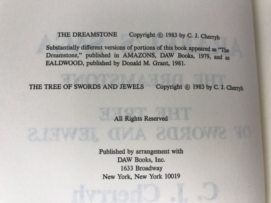 Signed Hardcover Book The Dreamstone By C.J. Cherryh [Photo 10]