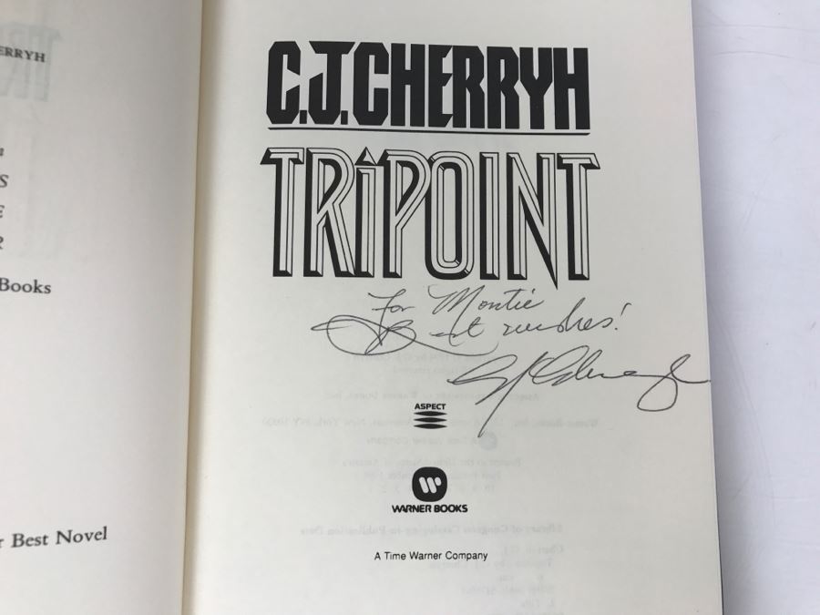 Signed First Printing 1994 Hardcover Book Tripoint By C.J. Cherryh [Photo 5]