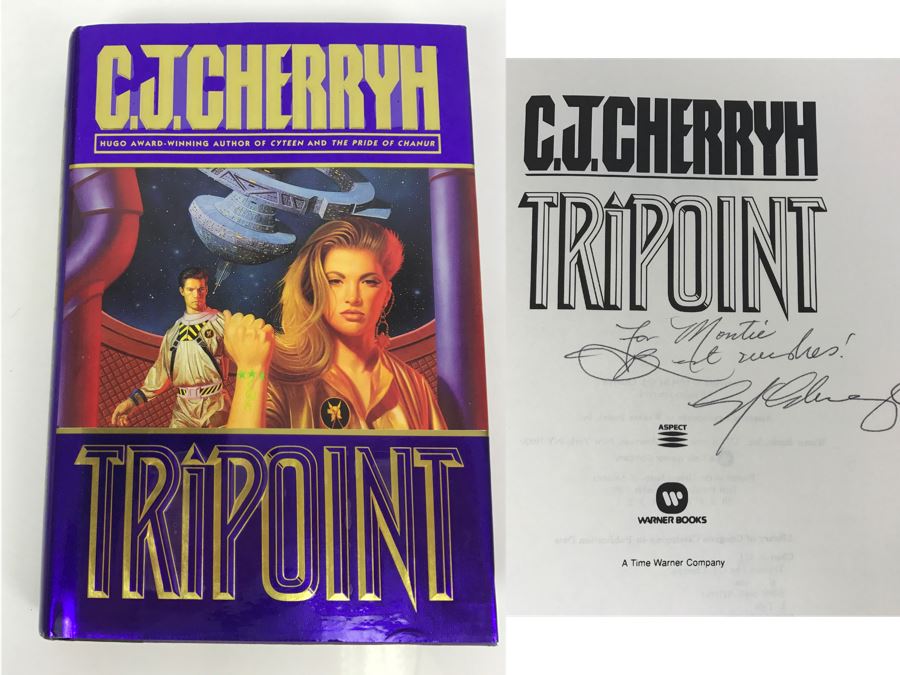 Signed First Printing 1994 Hardcover Book Tripoint By C.J. Cherryh