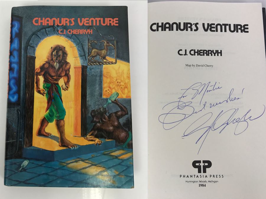 Signed First Edition 1984 Hardcover Book Chanur's Venture By C.J. Cherryh Phantasia Press