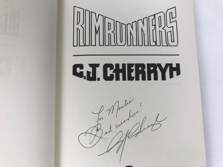 Signed First Printing 1989 Hardcover Book Rimrunners By C.J. Cherryh [Photo 6]