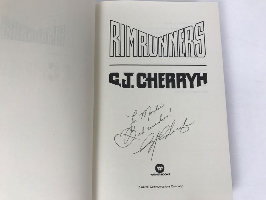 Signed First Printing 1989 Hardcover Book Rimrunners By C.J. Cherryh [Photo 5]