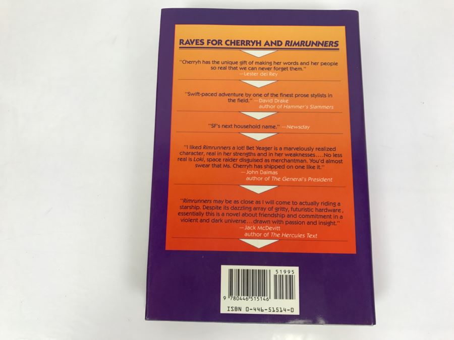 Signed First Printing 1989 Hardcover Book Rimrunners By C.J. Cherryh [Photo 4]