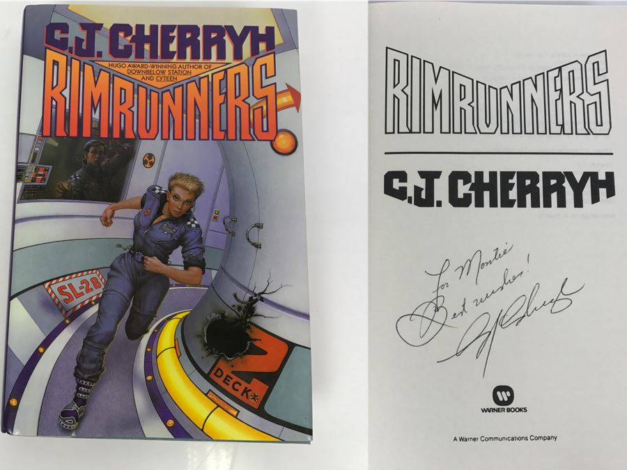 Signed First Printing 1989 Hardcover Book Rimrunners By C.J. Cherryh