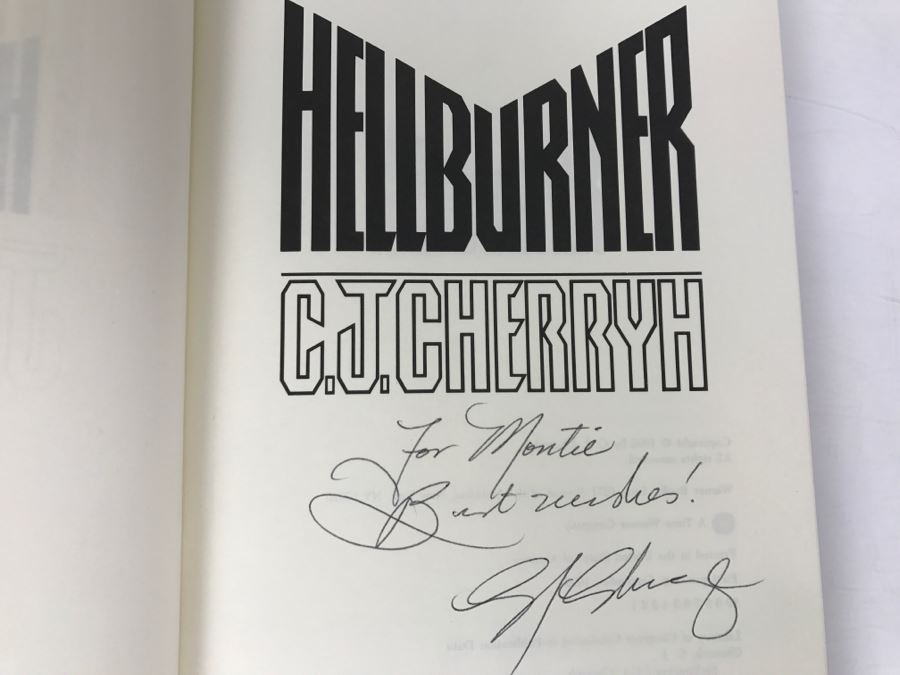 Signed First Printing 1992 Hardcover Book Hellburner By C.J. Cherryh [Photo 6]