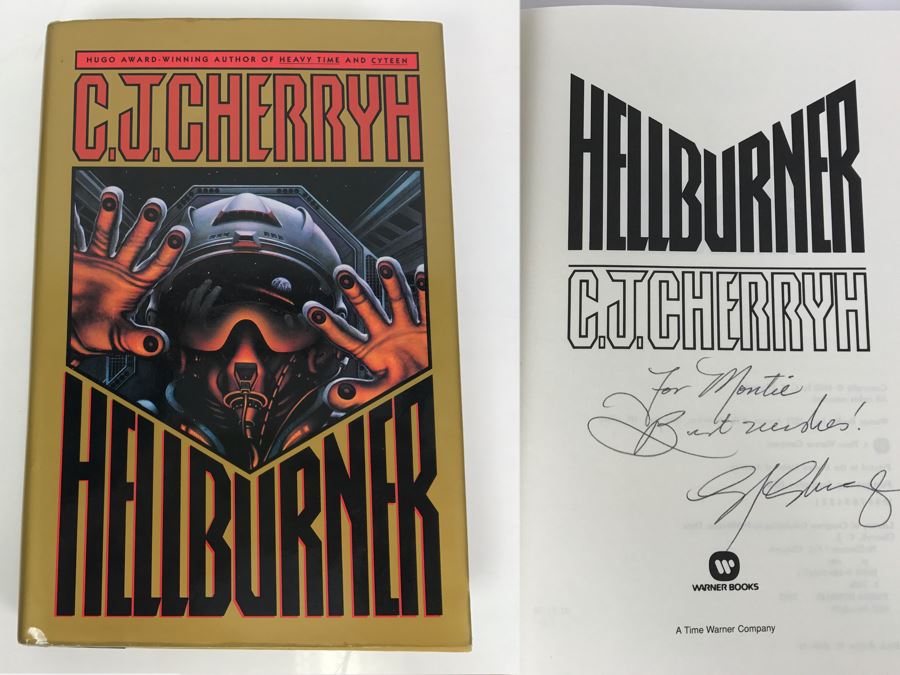 Signed First Printing 1992 Hardcover Book Hellburner By C.J. Cherryh