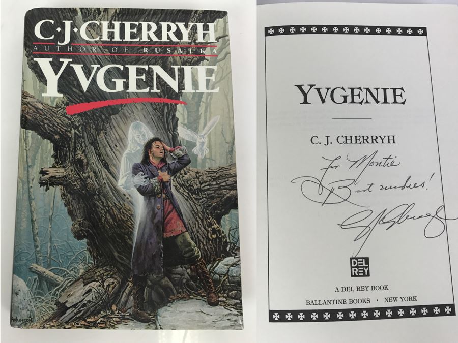 Signed First Edition 1991 Hardcover Book Yvgenie By C.J. Cherryh