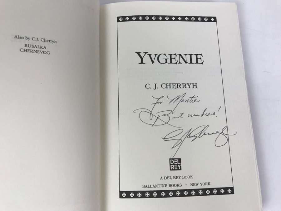 Signed First Edition 1991 Hardcover Book Yvgenie By C.J. Cherryh [Photo 5]