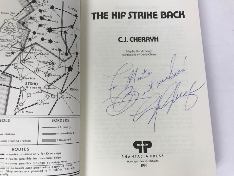 Signed First Edition 1985 Hardcover Book The Kif Strike Back By C.J. Cherryh Phantasia Press [Photo 6]