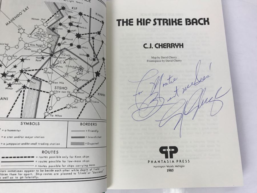 Signed First Edition 1985 Hardcover Book The Kif Strike Back By C.J. Cherryh Phantasia Press [Photo 5]