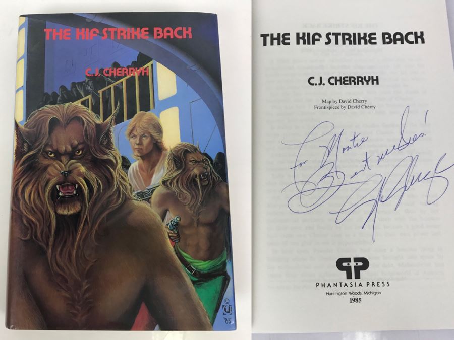 Signed First Edition 1985 Hardcover Book The Kif Strike Back By C.J. Cherryh Phantasia Press