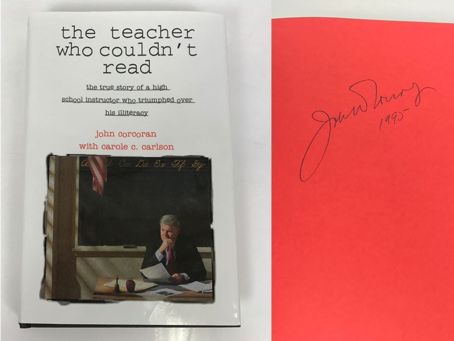 Signed Hardcover Book The Teacher Who Couldn't Read By John Corcoran [Photo 1]