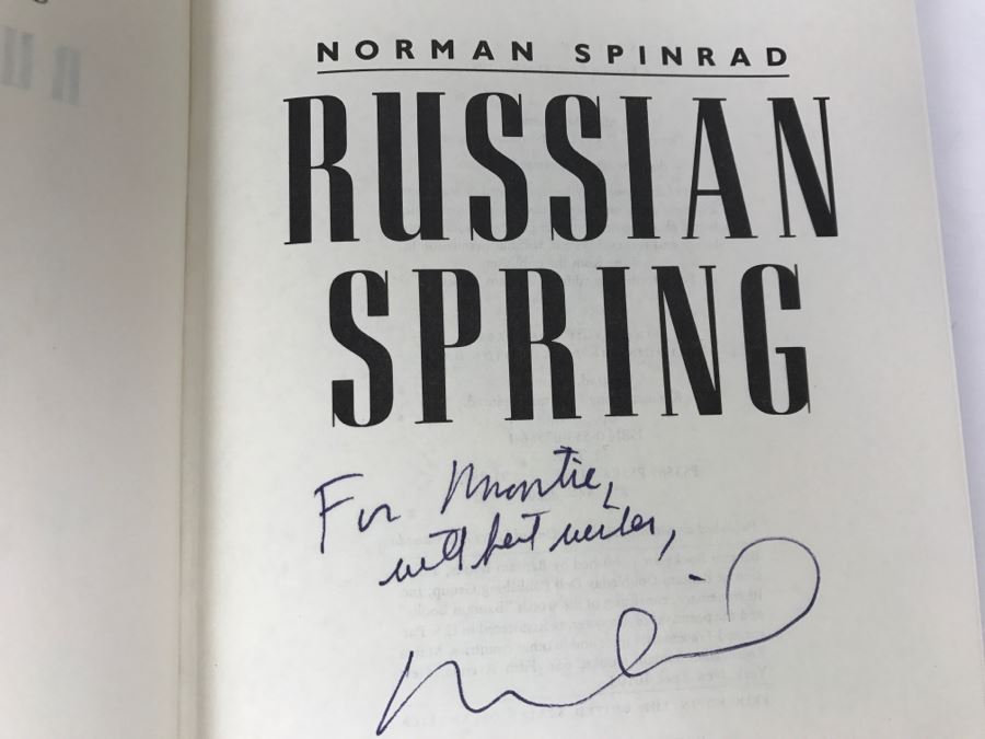 Signed 1991 Hardcover Book Russian Spring By Norman Spinrad [Photo 5]
