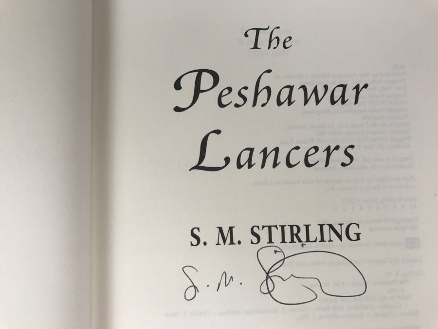 Signed First Printing 2002 Hardcover Book The Peshawar Lancers By S.M. Stirling [Photo 6]