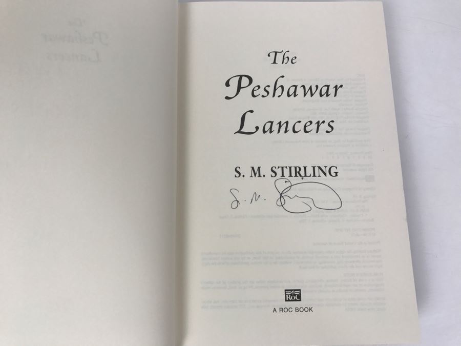 Signed First Printing 2002 Hardcover Book The Peshawar Lancers By S.M. Stirling [Photo 5]