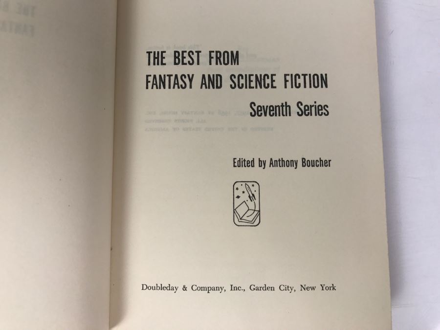 Signed 1958 Hardcover Book The Best From Fantasy And Science Fiction Seventh Series Signed By G.C. Edmondson, Poul Anderson And Fritz Leiber [Photo 6]