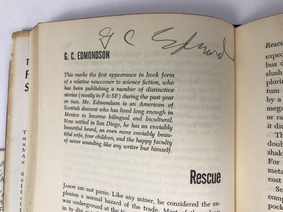 Signed 1958 Hardcover Book The Best From Fantasy And Science Fiction Seventh Series Signed By G.C. Edmondson, Poul Anderson And Fritz Leiber [Photo 8]