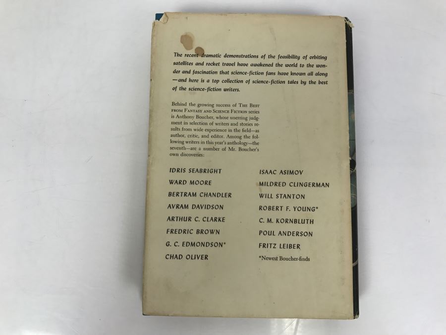 Signed 1958 Hardcover Book The Best From Fantasy And Science Fiction Seventh Series Signed By G.C. Edmondson, Poul Anderson And Fritz Leiber [Photo 5]